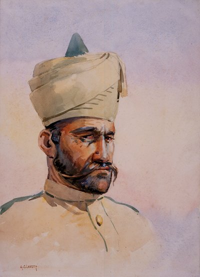 Soldat der 40. Pathans, Malikdin Khel (Afridi), Illustration für 